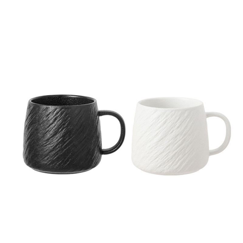 18oz 550ml Black and White Matte Couple Coffee Coffee Mug